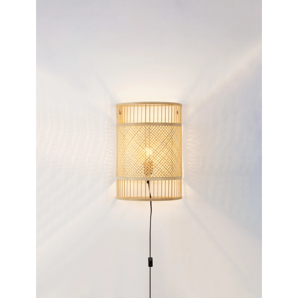 Bamboo wall lamp Pale with cable Lyora 5212017465580