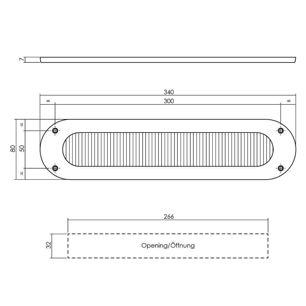 Draught protection Posta oval brass Intersteel 8714186653661