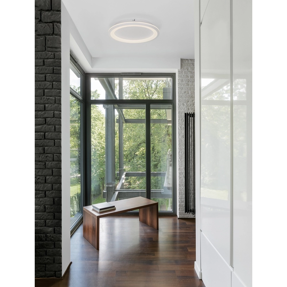 Sleek ceiling lamp Oggy white Ø 37cm Lyora 5212017432087