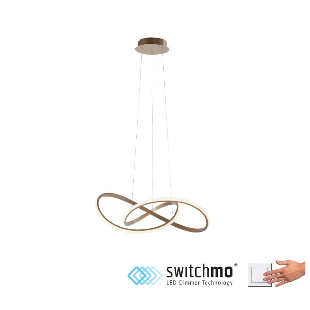 Pendant lamp Maria brass Just Light 4043689985578