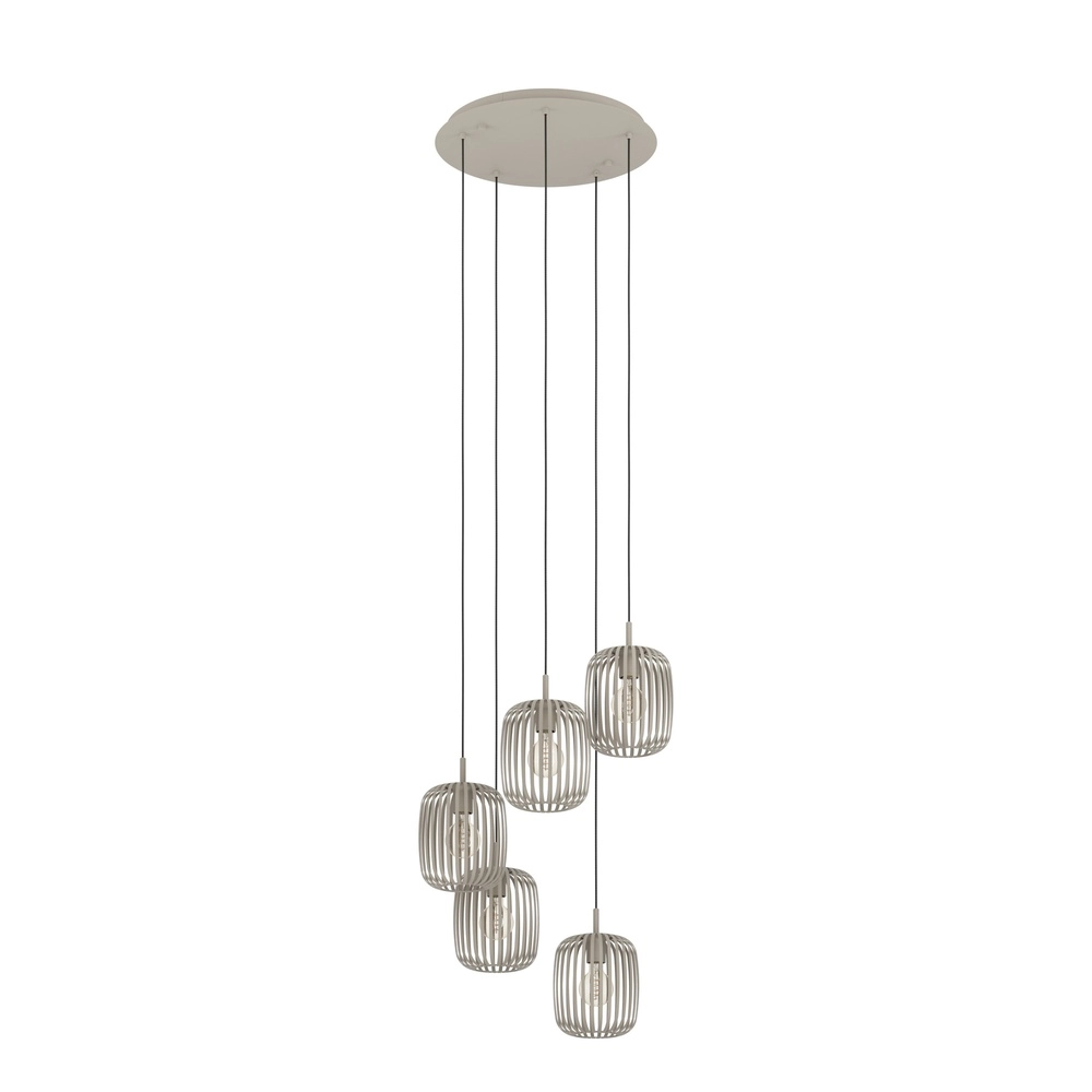 5-light pendant lamp Romazzina sand - E27