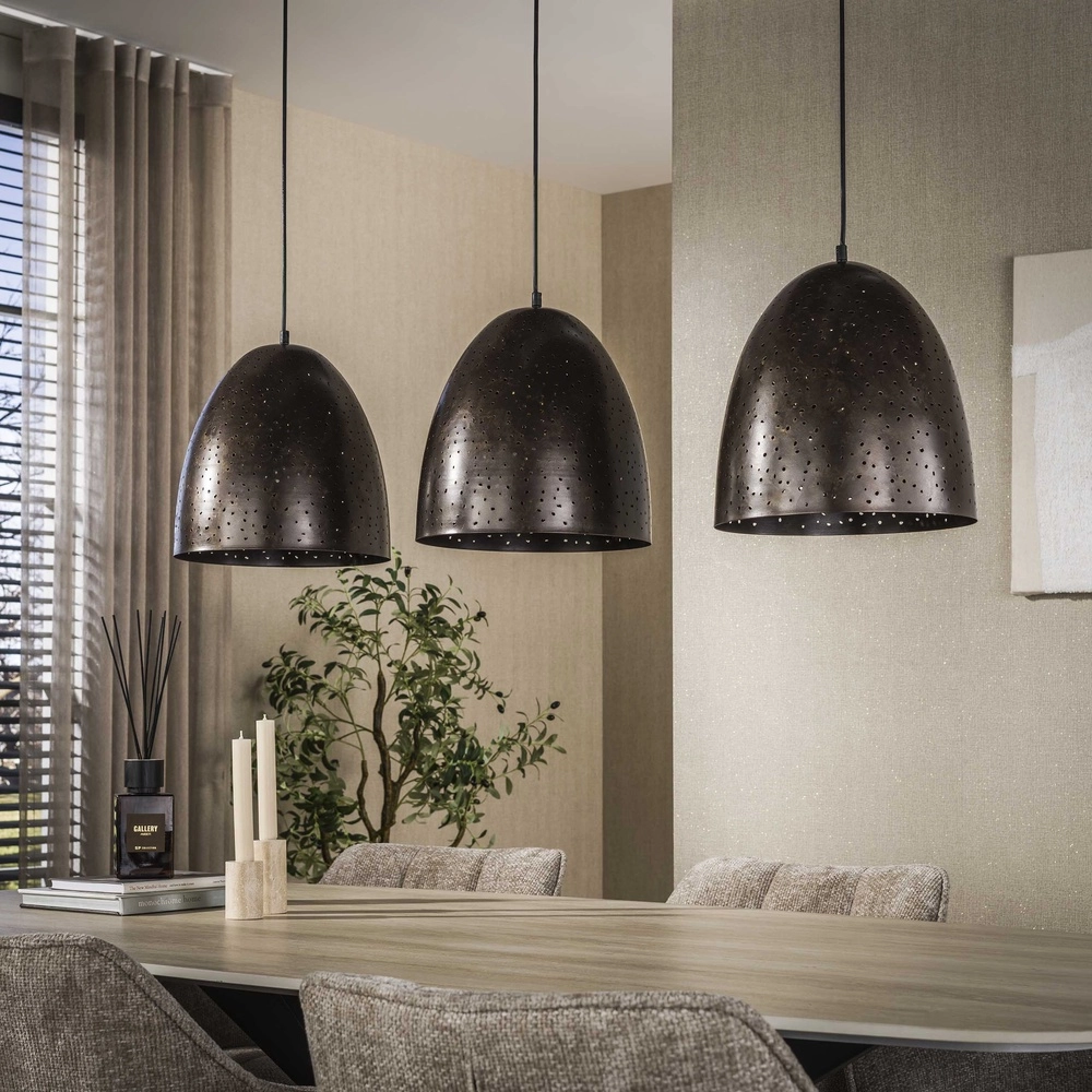 Dining room pendant lamp Kosmos 3L - E27 - Urban brown Lyora 8716803512238
