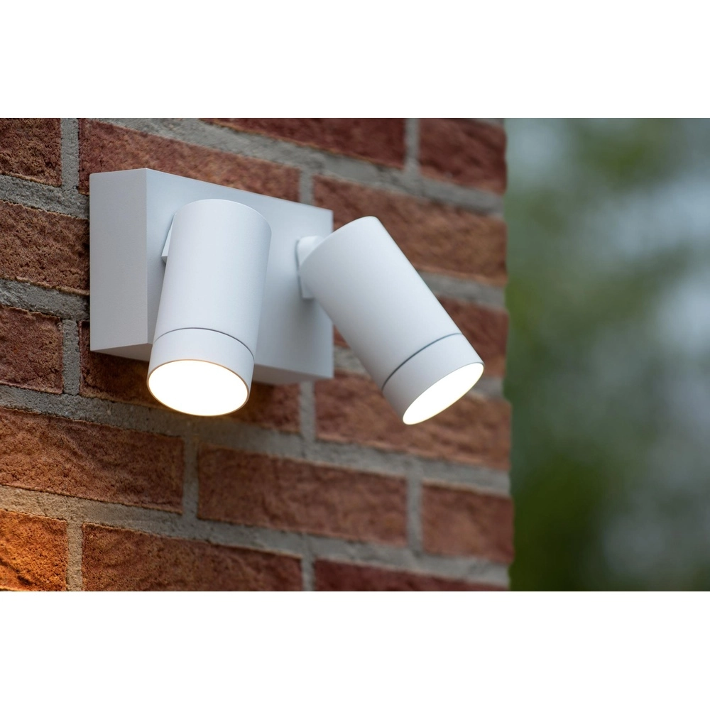 Wall spotlight Taylor IP54 double with sensor white Lucide 5411212092724