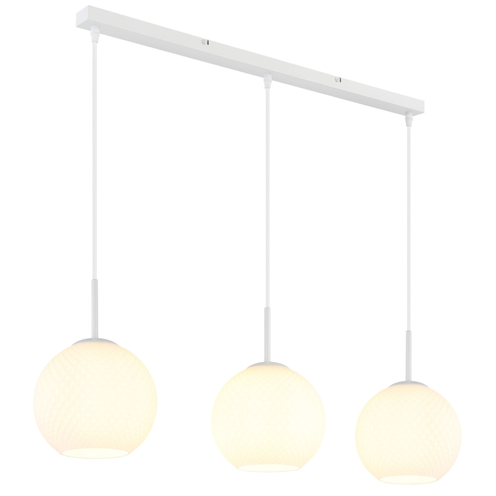 3-light pendant lamp Andre white
