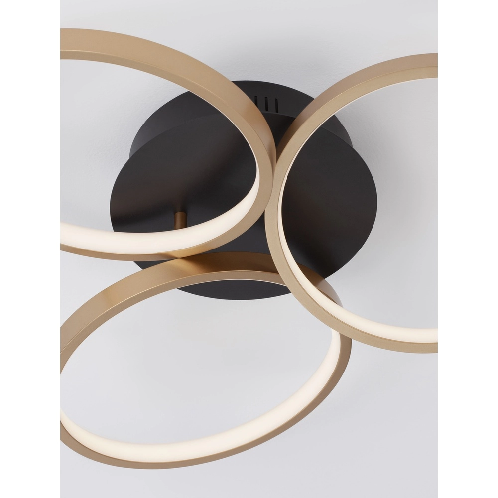 Design ceiling lamp Elize black with gold Ø 55cm Lyora 5212017433138