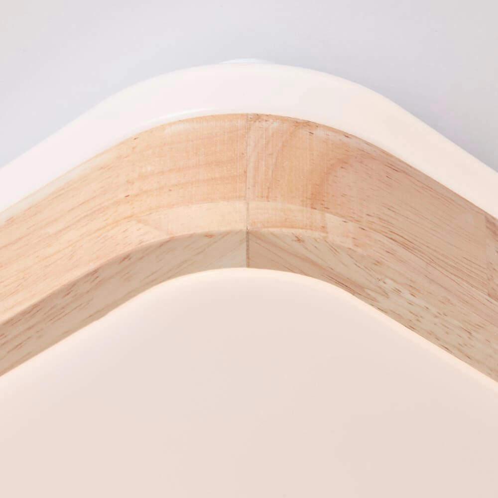 Ceiling light Tumeo 39 x 39cm white with wood Brilliant 4004353411311