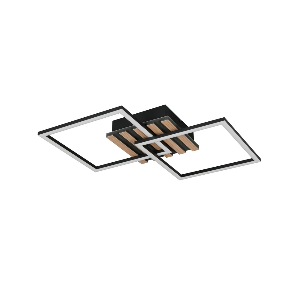 Modern ceiling lamp Zaro black 59.5cm Trio 4017807685961