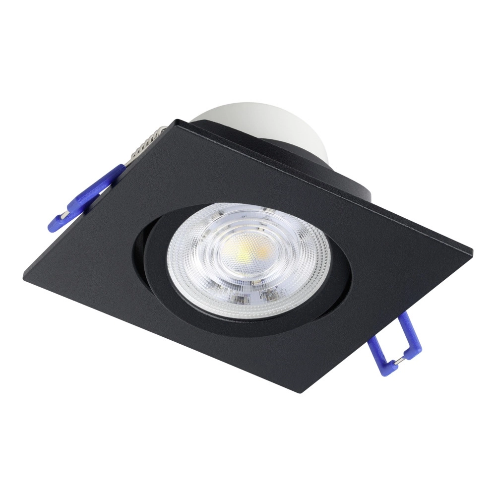 Set of 3 recessed spotlights Saliceto square black 6.4W Eglo 9008606358946