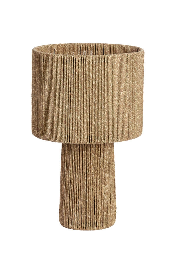 Japandi table lamp Pitino brown Ø 31,5cm Light & Living 8717807699949
