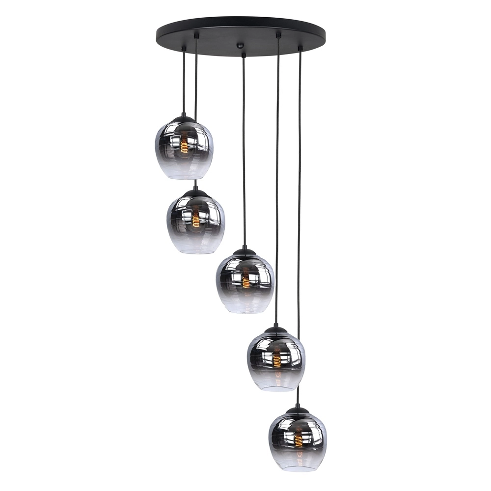 Pendant lamp Fantasy 5-light black