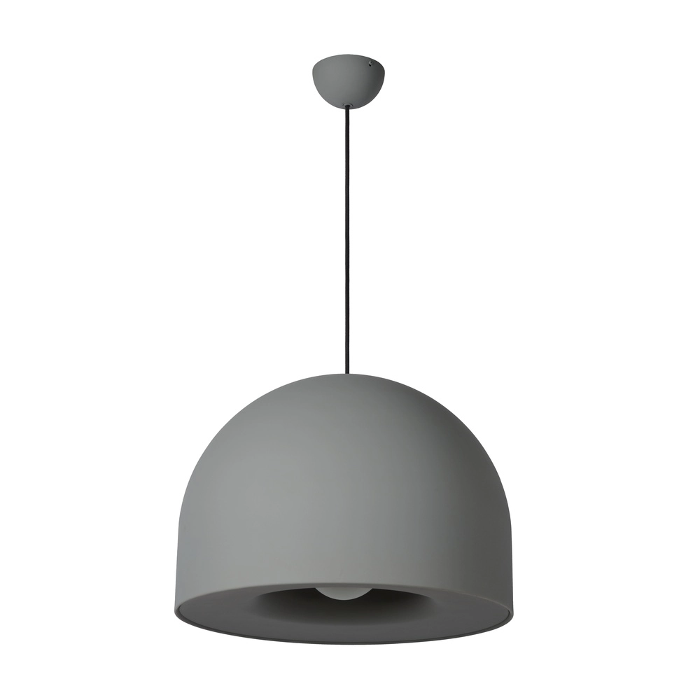 Modern concrete gray pendant lamp Akron Ø 50cm - 1x E27 Premium by Lucide 5411212202109