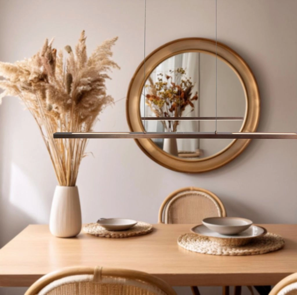 Modern pendant lamp Bande 114cm bronze Steinhauer 8712746180947