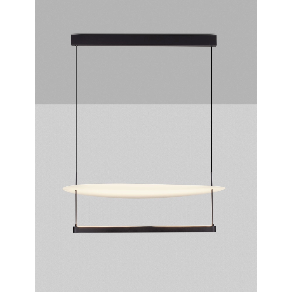 Design pendant lamp Diona Ø 80cm black with white