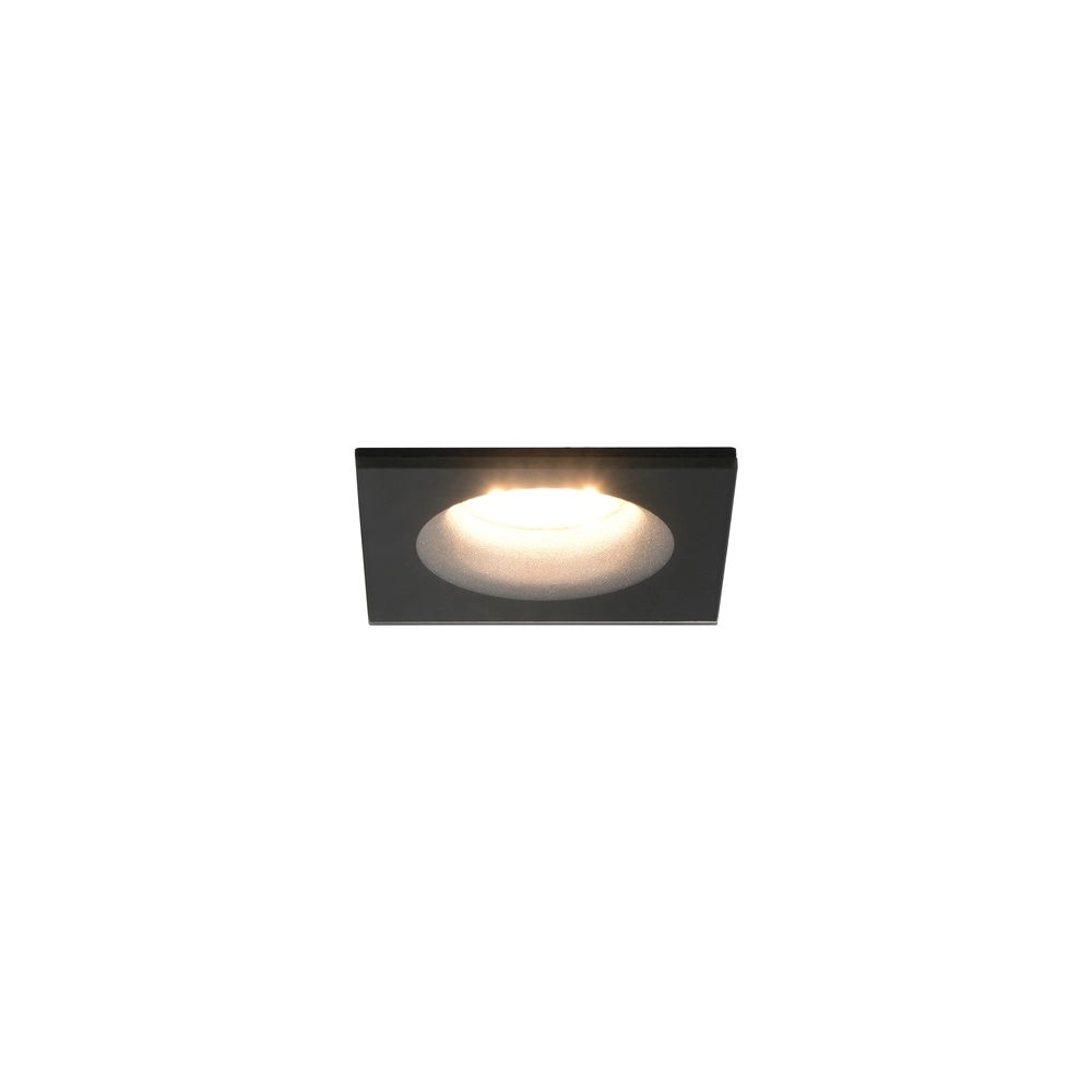 Square recessed spotlight Fjell black IP44