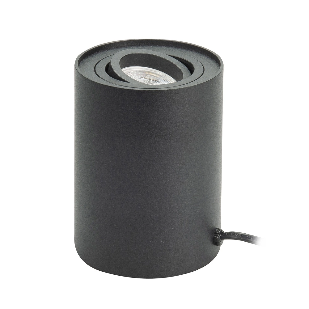 Sleek table lamp Rebel round black Ø 9.5cm