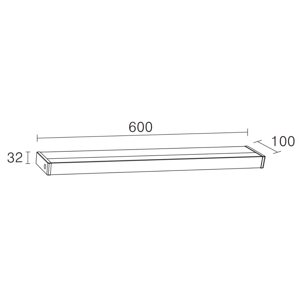 Led wall light Wollas 30cm - 12 watt - black Lyora 4255805301449