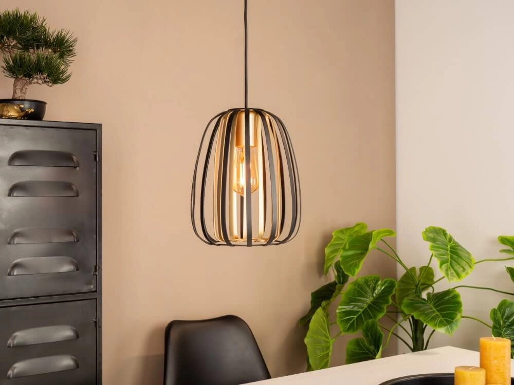 Pendant lamp Ø 25.5cm Encinitos black with gold Eglo 9002759996659