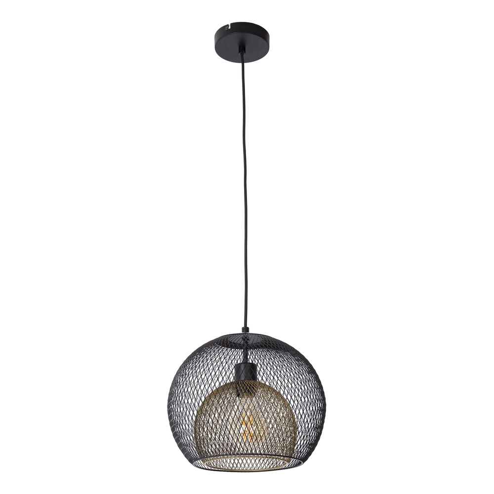 Mesh pendant lamp Selina cage black