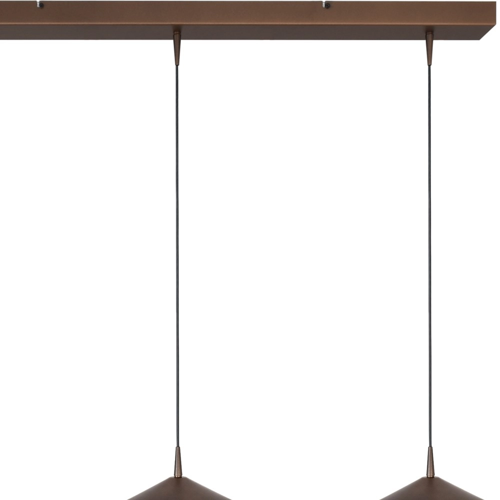 3-light pendant lamp Ceppo cocoa brown Ø 18cm Masterlight 8718121349138