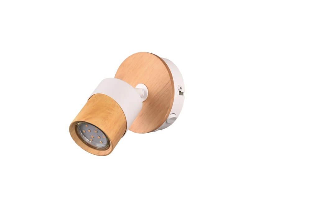 Ceiling lamp wood with white Aruni