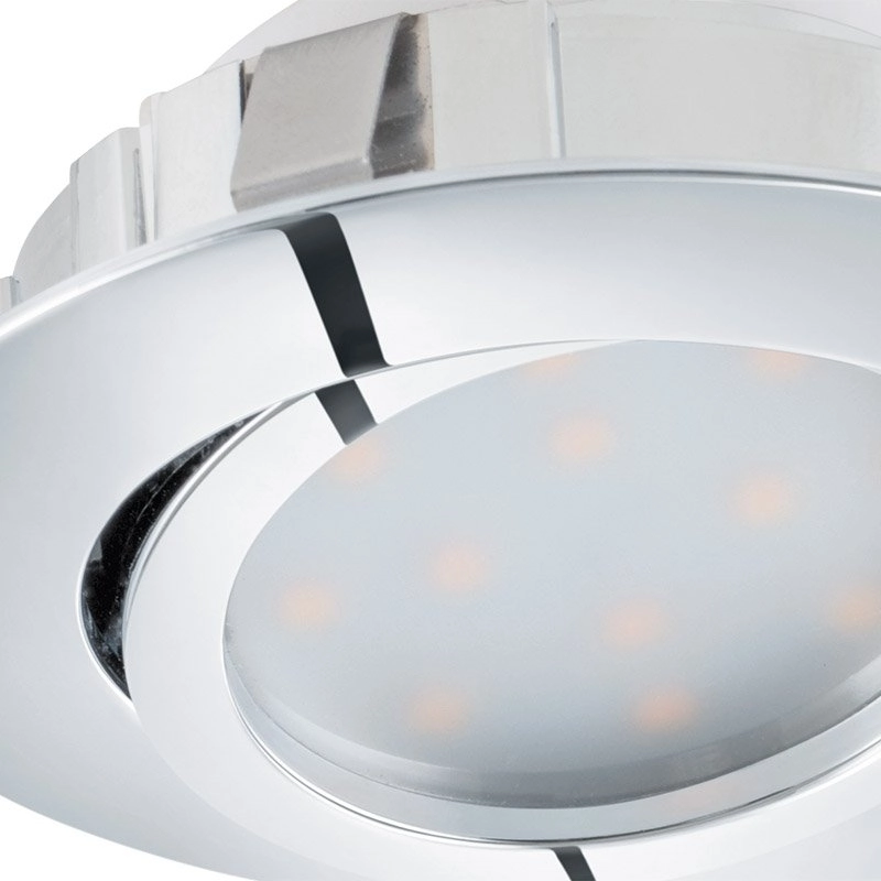 Directional recessed spotlight Pineda 8.4cm - 6w - 3000K chrome Eglo 9002759958480
