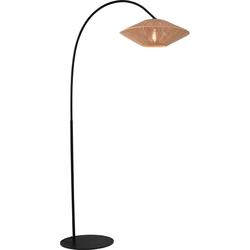 Arc lamp Bicono with rope cap Ø50cm