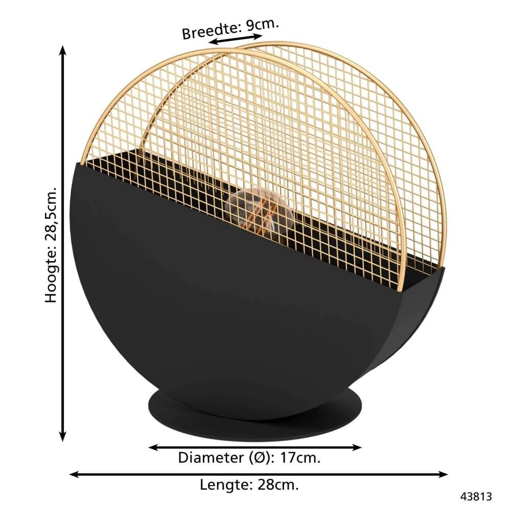 Design table lamp Mumbles black with gold Eglo 9002759438135