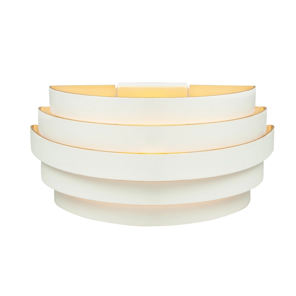 Design wall lamp Scudo white with gold 25cm