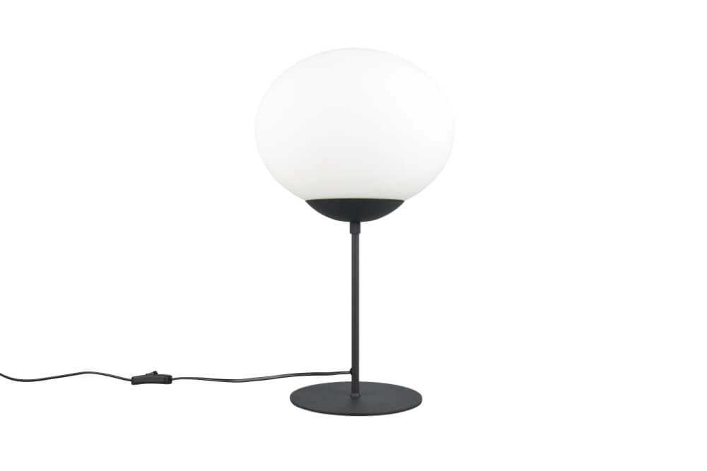 Table lamp Fomento Ø 30cm - black with white glass Trio 4017807616163