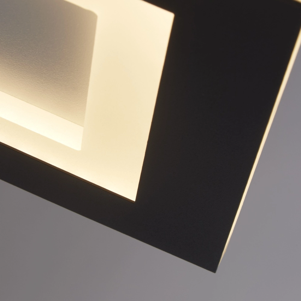 Ceiling light Squary Square 25cm Black Searchlight 5053423307756