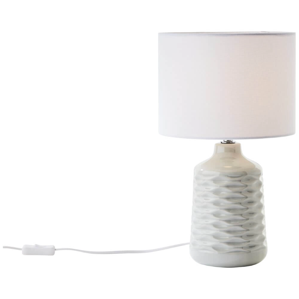 Table lamp Ilysa gray with white Brilliant 4004353412400