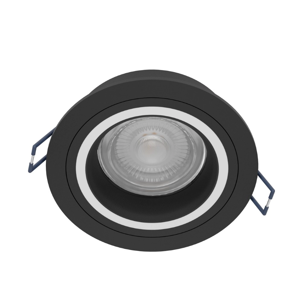 Zigbee recessed spot Carosso-Z black - round