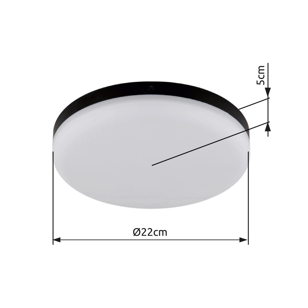 Ceiling light Matthew design black Ø 22cm Globo 9007371447947
