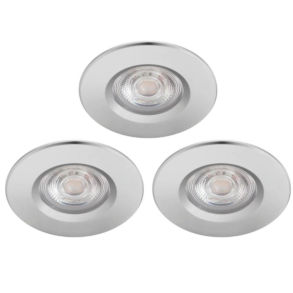 LED recessed spotlights Dive (3x) 3x5w - 2700K - 8.5cm chrome