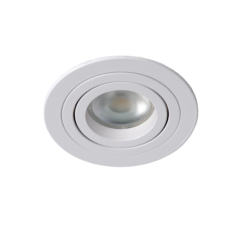 Recessed spotlight Tube white Ø 9.2cm