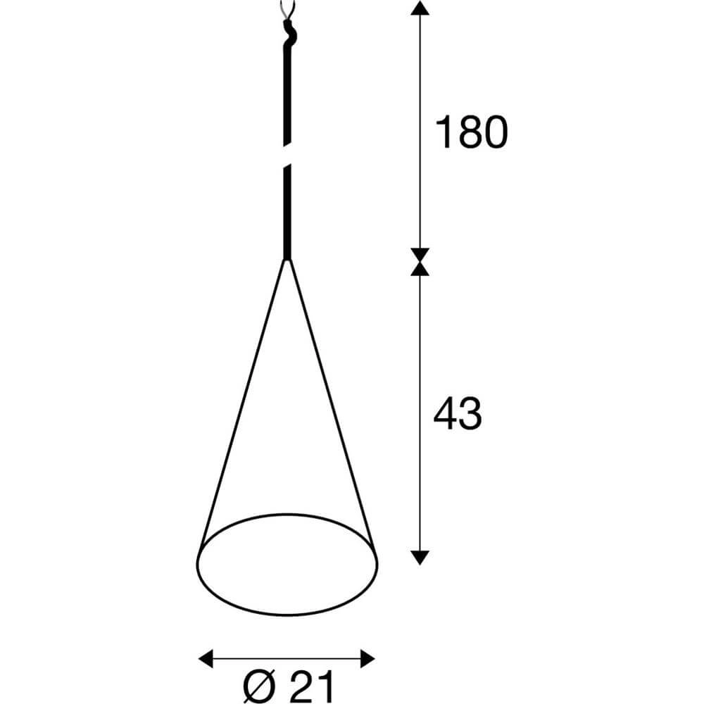 Pendant lamp Magico 21 white Ø 21cm SLV 4024163297189
