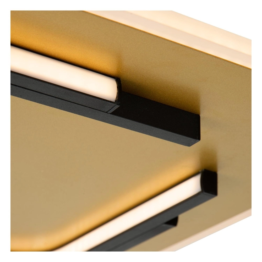 Design ceiling light Andreas 40 x 40cm - 30W black with gold Lucide 5411212441751
