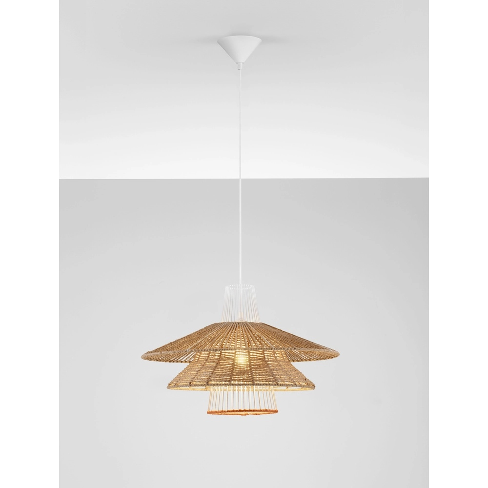 Rattan pendant lamp Kao Ø 50cm