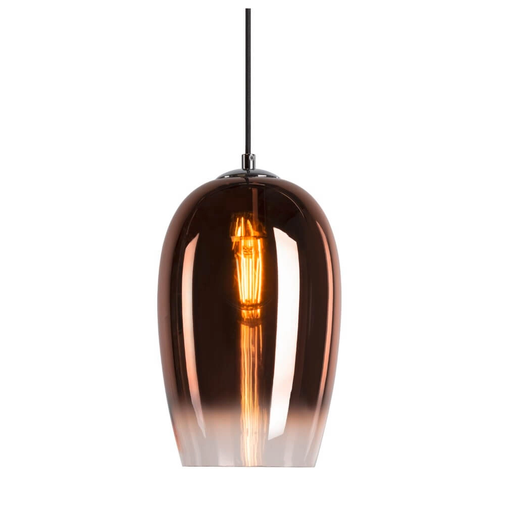 Glass pendant lamp Pantilo copper glass - Ø 18cm
