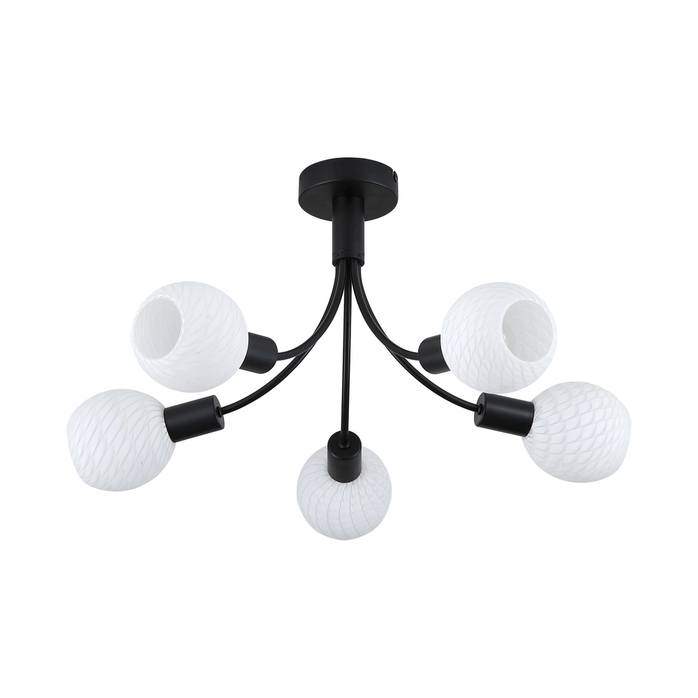 Ceiling lamp Nova black 5-lights Searchlight 5053423301785