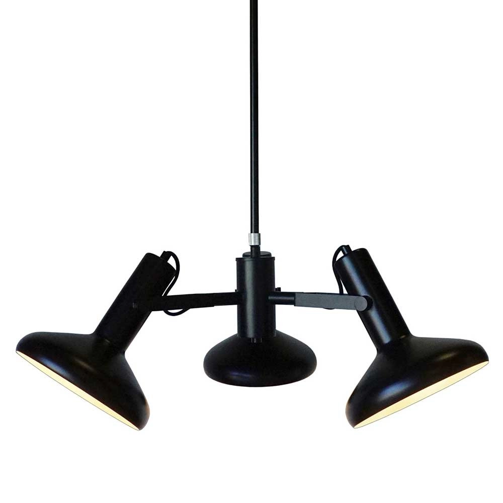 3-bulb pendant lamp Vectro black