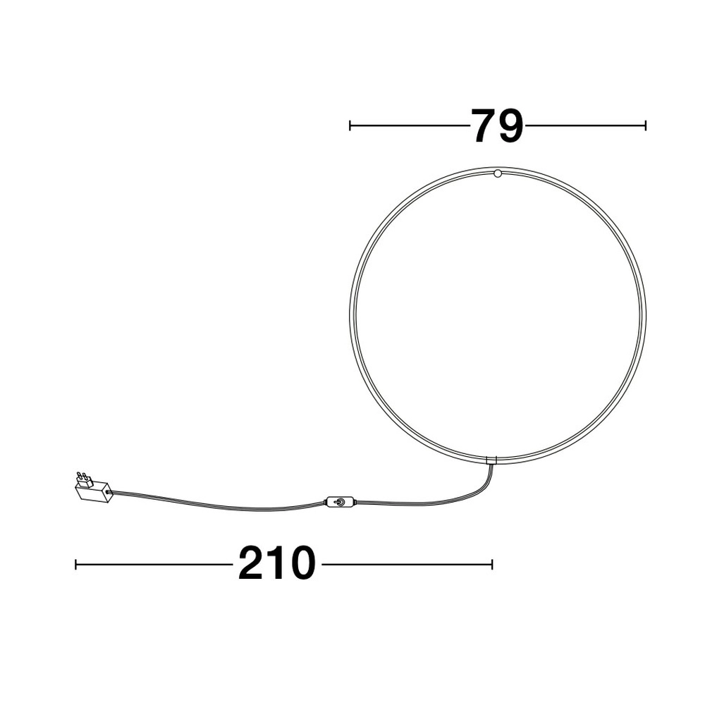 Floor lamp Ring black Ø 79cm Lyora 5212017424266