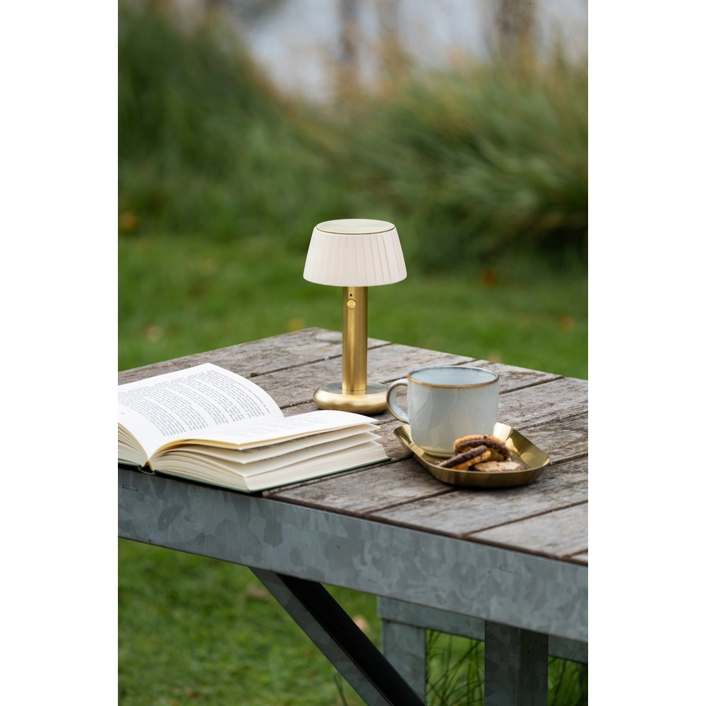 Golden table lamp Grasse Rechargeable KonstSmide 7318300030416