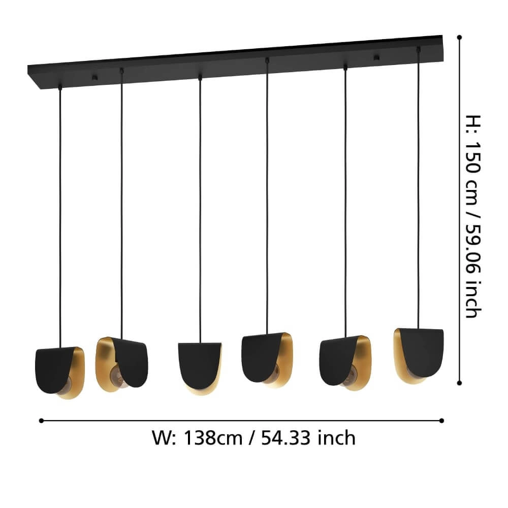 Dining room hanging lamp Serenara 138cm Stars of Light 9008606242726