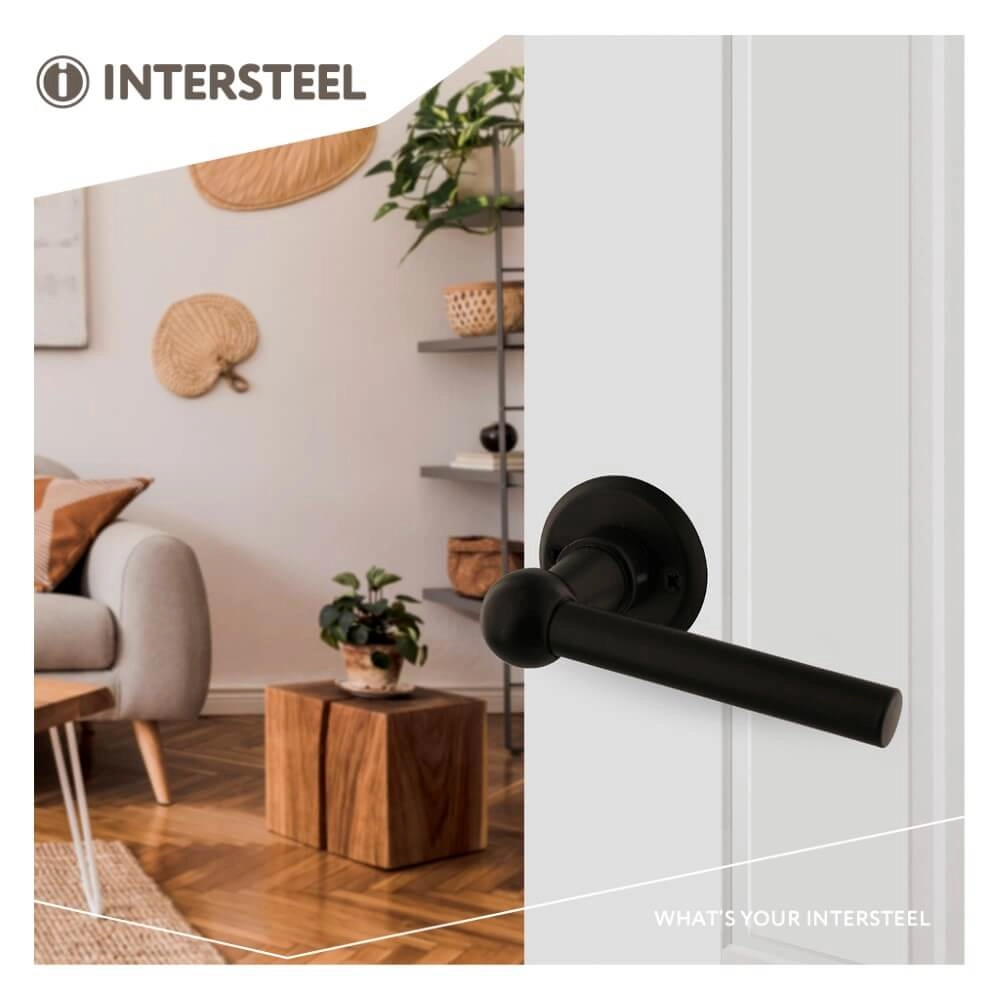 Door handle Bol Round rosette black Intersteel 8714186556894