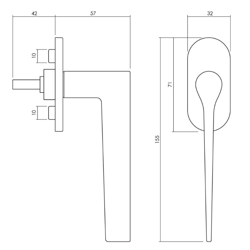 Design window handle Lama L chromium Olivari 8714186480090