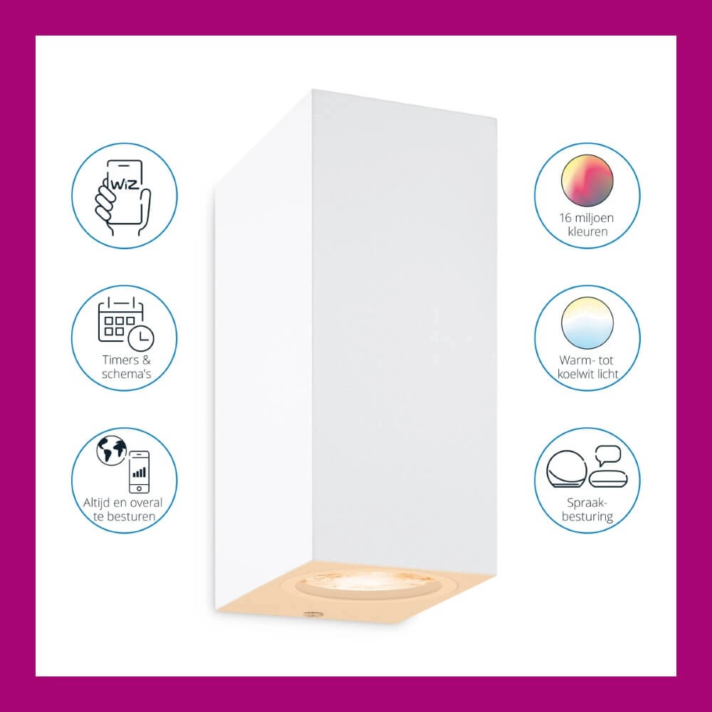 Wall spotlight Up and Down Smart - White WiZ 8719514554597