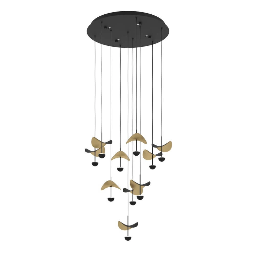 Hanging lamp Dracera black with gold Stars of Light 9008606270545