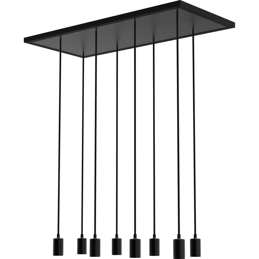 Black pendant lamp Madox 8-light