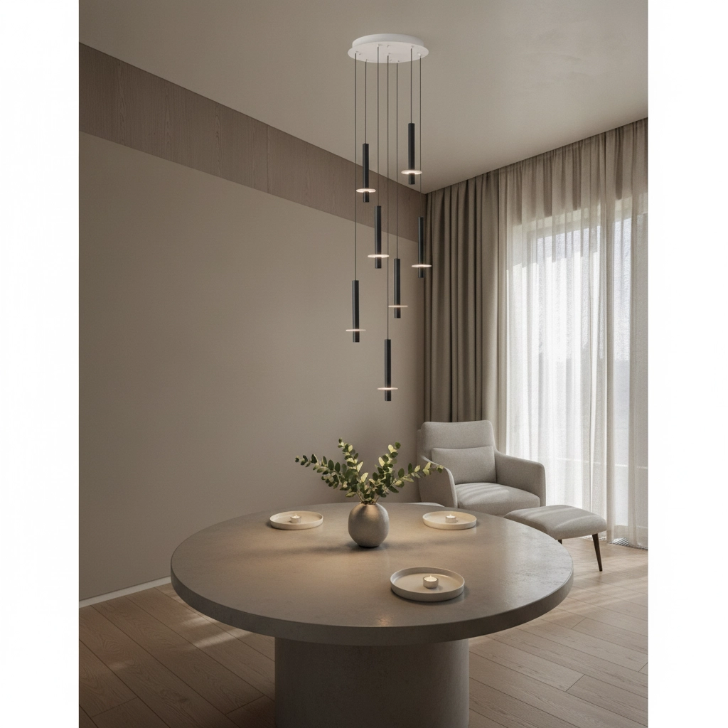 Design pendant lamp Noemi black with white Ø 47cm